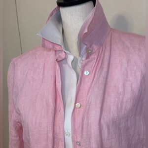 Brooks Brothers Light Pink Linen Shirt Jacket